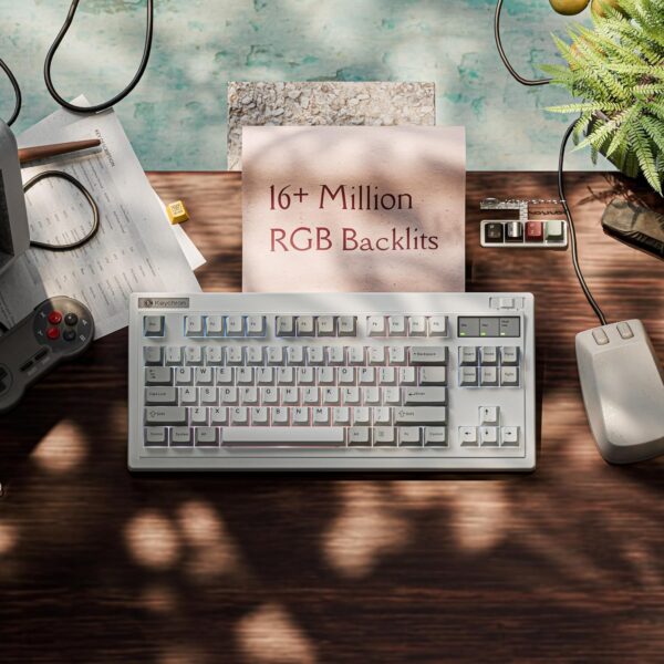 1769084405_919JgUt4TCL._AC_SL1500_.jpg Keychron R3 Retro Wireless Mechanical Keyboard, 80% TKL Hot Swappable RGB Tactile Super Banana Switch, QMK Tri-Mode(2.4 GHz/Bluetooth/Wired), Compatible with Mac PC Linux