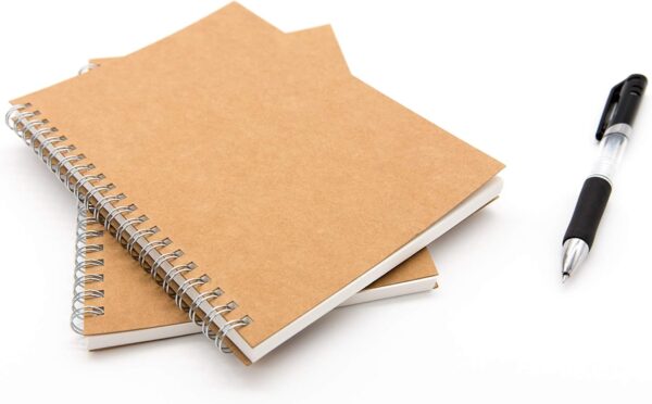 1769219152_71eWkH-vzXL._AC_SL1500_.jpg Soft Cover Spiral Notebook Journal 2-Pack, Blank Sketch Book Pad, Wirebound Memo Notepads Diary Notebook Planner with Unlined Paper, 100 Pages/ 50 Sheets, 7.5 inch x 5.1 inch (Brown)