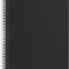 TRU RED Medium Soft Cover Meeting Notebook, Black - Ruled, Spiral, 80 Sheets, Durable Wirebound, Interior Pocket, Thick Premium Paper