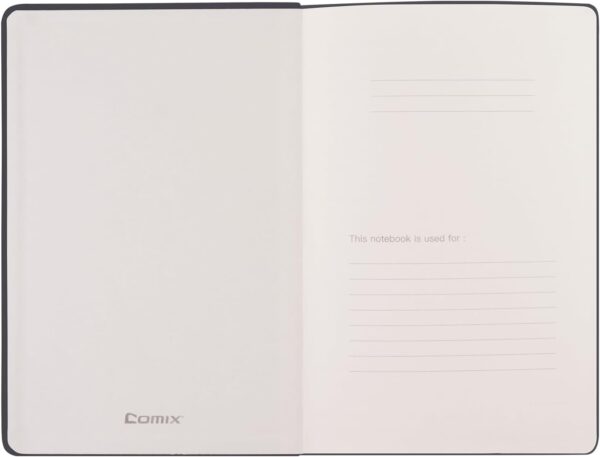 Comix Lined Journal Notebook for Women Men, Journaling Notebooks for Office School Home, 240 Pages, 5.5" x 8.3", College Ruled, A5, Hardcover, Black