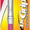 PILOT Dr. Grip Center of Gravity Refillable & Retractable Ballpoint Pen, Medium Point, Pink Grip, Black Ink, Single Pen - Ideal for School