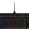 Logitech G Pro TKL Mechanical Wired Gaming Keyboard GX Blue Clicky Switch and LIGHTSYNC RGB Backlit Keys, 12 programmable F-key macros, Black - 920-009388 (Renewed)