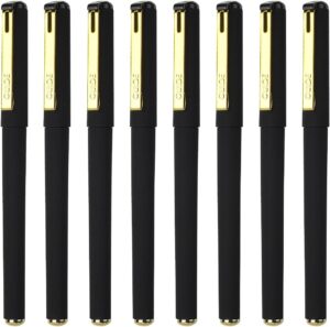 WQN WUQIANNIAN 8 Pack Gel Pens for Women Men, 0.7mm WQN WUQIANNIAN 8 Pack Gel Pens for Women Men, 0.7mm Quick Drying Bullet-point Black Ink Pens, Smooth Writing Pens for Note-Taking, Office School Supplies, Gifts.
