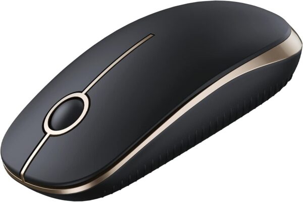 51cWy6Ui9cL._AC_SL1500_.jpg VssoPlor Wireless Mouse, 2.4G Slim Portable Computer Laptop Mouse with Nano Receiver Quiet Silent Optical Mice for Notebook, PC, Laptop, Computer-Black and Gold