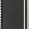 DSTELIN Blank Spiral Notebook, 2-Pack, Soft Cover, Sketch book, 100 Pages / 50 Sheets, 7.5 inch x 5.1 inch, 100GSM, (Black)