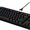 Logitech G Pro TKL Mechanical Wired Gaming Keyboard GX Blue Clicky Switch and LIGHTSYNC RGB Backlit Keys, 12 programmable F-key macros, Black - 920-009388 (Renewed)
