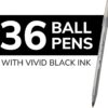 51fcG-DEFL._AC_SL1500_.jpg BIC Round Stic Xtra Life Black Ballpoint Pens, Medium Point (1.0mm), 36-Count Pack of Bulk Pens, Flexible Round Barrel for Writing Comfort, No. 1 Selling Ballpoint Pens