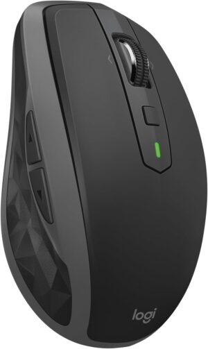 Logitech MX Anywhere 2S Bluetooth Edition Compact Wireless Mouse, No Logitech MX Anywhere 2S Bluetooth Edition Compact Wireless Mouse, No USB Receiver - Use On Any Surface, Hyper-Fast Scrolling, Rechargeable, Control Up to 3 Apple Mac and Windows Computers and Laptops