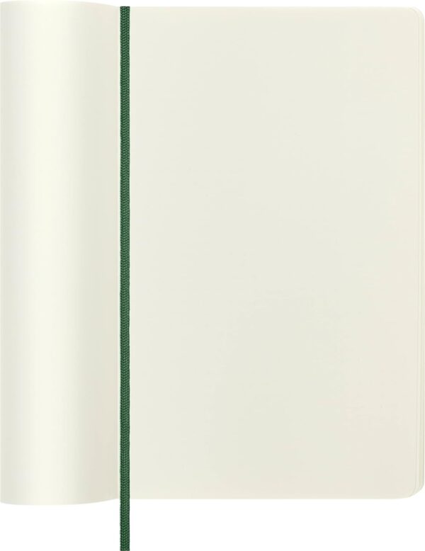Moleskine Classic Notebook, Soft Cover, Large (5" x 8.25") Plain/Blank, Myrtle Green, 192 Pages