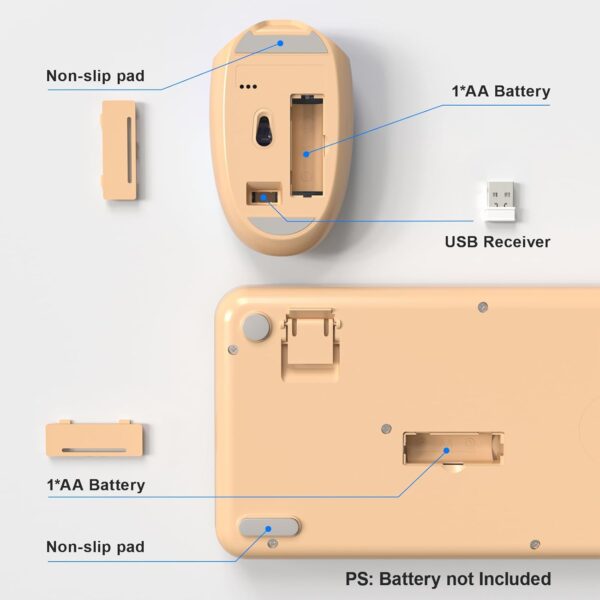 61-DiQO3TGL._AC_SL1500_.jpg MOFII Wireless Keyboard and Mouse Combo,2.4GHz Retro Full-Size Keyboard with Number Pad and Cute Wireless Mouse for Computer PC Desktops Laptop WindowsxP/7/8/10(Milk Tea Colorful-B)