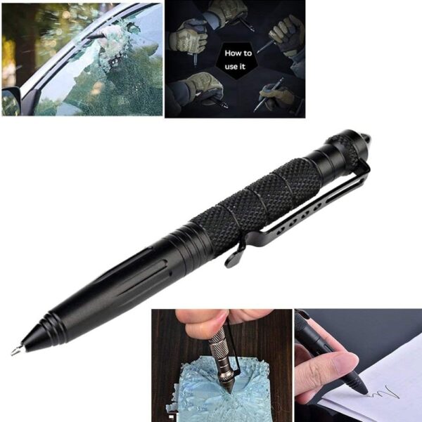 61-XM6DFozL._AC_SL1001_.jpg KEPEAK Military Tactical Pen, Professional Self Defense Pen, Emergency Glass Breaker Pen - Tungsten Steel, Writing EDC Survival Tool with 6 Refill