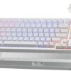 LEMOKEY P1 HE 75% Wireless Custom Mechanical Gaming Keyboard with Gateron Double-Rail Magnetic Switches Knob Version, QMK 2.4 GHz Bluetooth 5.2 RGB Backlight Compatible with Mac Windows Linux-White