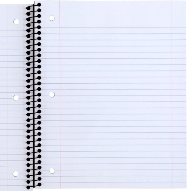 610BoUaq08L._AC_SL1500_.jpg Mead Spiral Notebooks, 1 Subject, Wide Ruled Paper, 8" x 10-1/2", 100 Sheets, Assorted Colors, 5 Pack (930093)