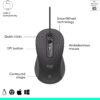 Logitech Signature Slim Wired Combo MK625 for Business, Optical Wired Mouse, Full-Size Keyboard, USB-C Plug-and-Play, Windows/Mac/Chrome/PC/laptops - Graphite