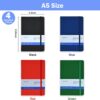 SUQJOY Lined Journal Notebooks, 4 Pack 160 Pages, 5.5x 8.2-Inch Journals for Women Men, Hardcover Notebook with 100 gsm Thick Paper, A5 Size College Ruled Notebook for Writing/Travel/Work (Assorted Color-4 Pack)