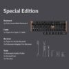 Keychron K10 HE Hall Effect Keyboard Wireless, Magnetic Switch Hot Swappable, Adjustable Actuation Rapid Trigger Mode with Aluminum + Wood Frame, Full-Size Custom RGB for Mac Windows Linux - Black