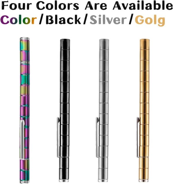 LARAH Black Fidget Pen Toy, Sensory Tool EDC Fidgeting Game for Adults, Cool Gadget Best for Stress and Anxiety Relief and Kill Time,Novelty Gifts for Teen and Adults