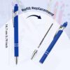 MorPionk 8 Pack Ballpoint Pen 2-in-1 Stylus Retractable Metal Stylus Pens for Touch Screens with Stylus tip, 1.0 mm Black Ink