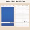 LABUK 15 Pack Steno Pads 6x9 Inches 80 Sheets Spiral Steno Notebooks Gregg Rule, Pocket Notebooks Colorful Covers with Top Spiral Pads for School, University, College, Work, Office