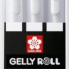 SAKURA Gelly Roll Basic White Gel Pen Set of 3, Assorted Sizes | Opaque Pens for Highlights, Drawing & Crafts
