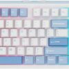 EPOMAKER TH108 Full Size Mechanical Keyboard, Wireless Gaming Keyboard with 8000mAh Battery, Creamy Gasket, 108 Keys, Hot Swap, Custom Driver, RGB Backlight (Blue&White, Creamy Jade)