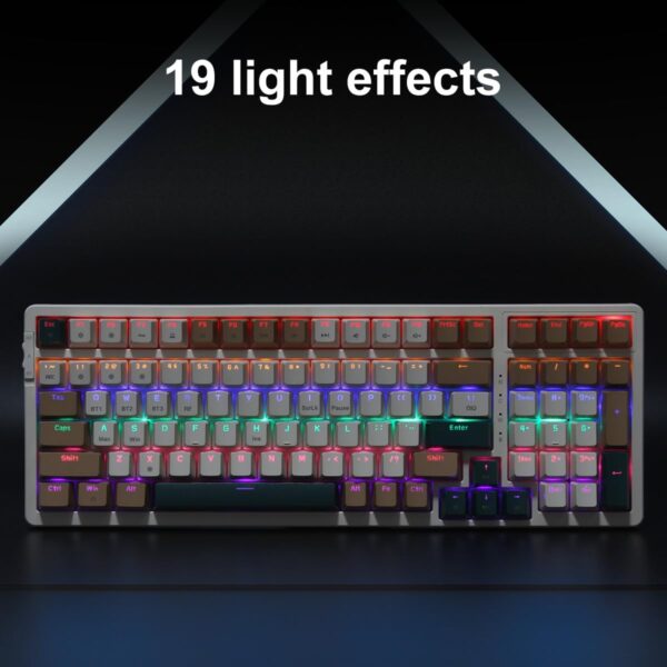 61HdpYo4XML._AC_SL1200_.jpg Merdia Wireless Mechanical Keyboard, Triple Mode 2.4G/USB-C/BT Gaming Keyboards 100 Keys RGB Backlit, Brown Switch Rechargeable | Brown Combo