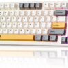 61HuITNwRQL._AC_SL1200_.jpg Wireless Mechanical Keyboard,Gasket Mounted with Creamy Sound,Bluetooth/2.4GHz/USB-C,Custom Hot Swappable,RGB Backlit,75% Compact Layout for Gaming/Typing/Win/Mac/PC (Retro Beige,Linear Switch)