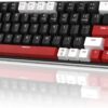 MageGee 60% Mechanical Gaming Keyboard, 68 Keys Compact Blue LED Backlit Gaming Keyboards, SKY68 Wired Ergonomic Mini Office Keyboard for Windows PC Gamer (Red Switch, White & Black)