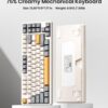 61LZv8ws8iL._AC_SL1500_.jpg Wireless Mechanical Keyboard,Gasket Mounted with Creamy Sound,Bluetooth/2.4GHz/USB-C,Custom Hot Swappable,RGB Backlit,75% Compact Layout for Gaming/Typing/Win/Mac/PC (Retro Beige,Linear Switch)