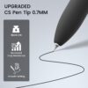 16Pcs Black Gel Pens - 0.7mm Medium Point Black Ink Pens | Smooth Writing - Quick Drying Retractable Pen for Men Women (Black - 16Pcs)