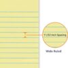 Amazon Basics 50 sheet Wide Ruled Lined Writing Note Pad, 8.5" x 11.75", 12-Pack, 600 Perforated Sheets, Canary
