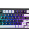 Hofotek 96% Wired Gaming Keyboard,Creamy Membrane Quiet Silent Keyboard with Number Pad & Volume Knob,Light Up Computer USB Teclado for PC Desktop Games Office