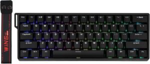 EPOMAKER Aula WIN60 HE 60% Wired Magnetic Keyboard with Adjustable Actuation, 8000 Hz Polling Rate, Hall Effect Switches, Hot-Swap, for FPS Games (Black)