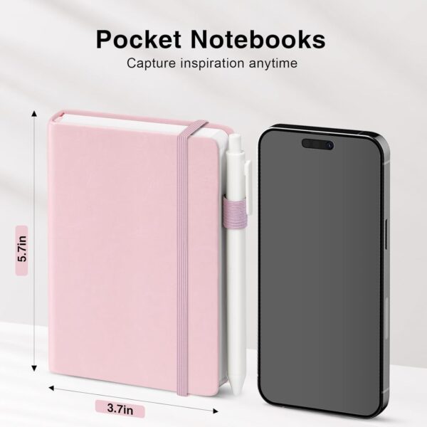 Pocket Small Notebook Journals, 8 Pack (8 Pastel Color) Mini Notebook 3.7x5.7 Journaling Notebooks for Women Men, A6 Hardcover Lined Note Pads with Pens for Work, Business, Travel Journal, Office Supplies