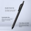 InkSlick 108 Pack Black Pens - Bulk Pens 1.0mm Medium Point Ballpoint Pens Smooth Writing No Bleed Retractable Black Ink Pen