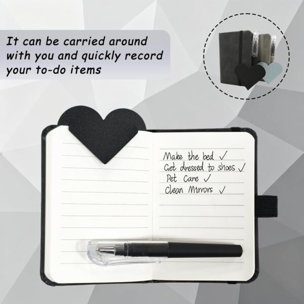 61UJUQ1Gh6L._AC_SL1500_.jpg 2 Pack Pocket Notebook Journals, 4.3 inches x 3.1 inches 200 Pages Small Notepad Notebooks for Note Taking, Thick Lined Paper, Leather Cover With Pen Holder (Black & Gray)