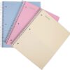 Mintra Office Durable Spiral Notebooks, 1 Subject, (Spring Pink, Sun Yellow, Arctic Ice, Wide Ruled 3pk)