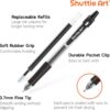 Shuttle Art Black Gel Pens, 36 Pack(18 Gel Pens with 18 Refills) Retractable Medium Point Rollerball Gel Ink Pens Smooth Writing with Comfortable Grip