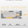 61VIVQ4qnPL._AC_SL1500_.jpg Wireless Mechanical Keyboard,Gasket Mounted with Creamy Sound,Bluetooth/2.4GHz/USB-C,Custom Hot Swappable,RGB Backlit,75% Compact Layout for Gaming/Typing/Win/Mac/PC (Retro Beige,Linear Switch)