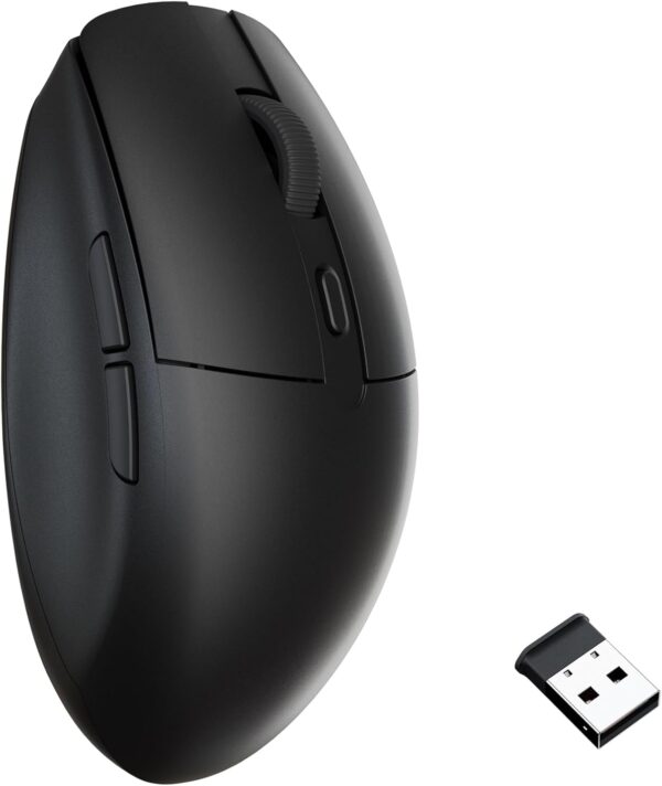 Keychron BM22 Wireless 2.4 GHz Mouse, Launcher Support PAW3212 Sensor 76g Lightweight Ergonomic Design, 2400 DPI 1000 Hz Polling Rate Compatible for Mac Windows Linux