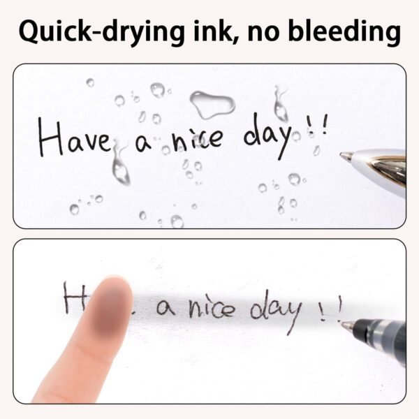 61YWwOGUbbL._AC_SL1500_.jpg deli Gel Pens, 50 Pcs Retractable Pens Black Ink, Medium Point Pen 0.7mm, Smooth Writing, Fast Dry, No Bleed for Journaling Note Taking, Home School Office Supplies