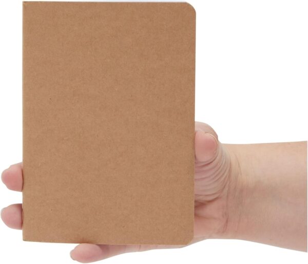 Paper Junkie Notebook Pack - A6 (4 x 6 In), Kraft Paper, 12-Pack, Lined Pages - Journaling Notebooks for Travel Journal, Work & School