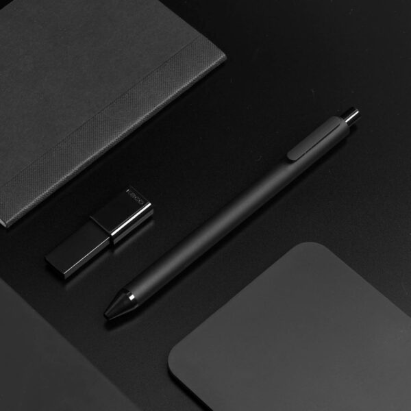 Kaco PURE Gel Pens 0.5mm Fine Point Black Ink 10 Count, Quick Dry Smooth Writing, Aesthetic Office Supplies Refillable Retractable Low Center of Gravity