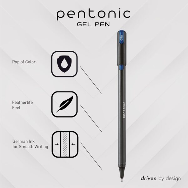 61ZDVu-zvWL._AC_SL1500_.jpg Pentonic Glitter Gel Pens, 10 Count, 10 Assorted Colors, 1.0 mm Bold Point, Smooth Writing For Journaling, Notetaking & Art Projects (1002365)