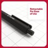 Staples TRU RED Retractable Quick Dry Gel Pens, Medium Point, 0.7mm, Black, Dozen (TR54498-CC)