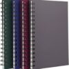 Spiral Notebook Journal,4 Pack A5 Hardcover Spiral Notebooks,5.7" x 8.5",160 Pages,100gsm Paper,College Ruled Journals for Study and Notes (Red, Green,Blue,Grey)