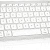 Qulose Bluetooth Keyboard, Ultra-Slim Wireless Keyboard for iPad, Rechargeable Ergonomic Qulose Bluetooth Keyboard, Ultra-Slim Wireless Keyboard for iPad, Rechargeable Ergonomic Computer Keyboard for iOS, Android, Windows PC Tablets Phone, White Silver
