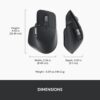 Logitech MX Master 3S Wireless Mouse Standard Edition with Logi Bolt USB Receiver, Ultra-Fast Scrolling, Ergo, 8K DPI, Track on Glass, Quiet Clicks, USB-C, Bluetooth, Windows, Linux, Chrome - Graphite
