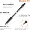 Shuttle Art Black Gel Pens, 70 Pack Retractable Medium Point Rollerball Gel Ink Pens Smooth Writing with Comfortable Grip for Office School Home Work