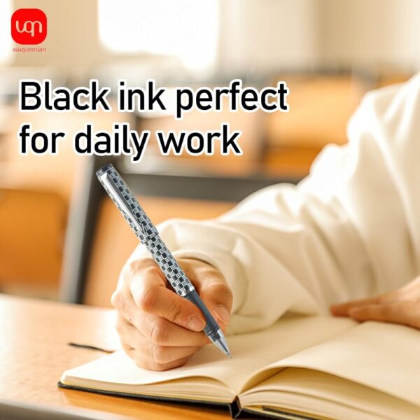 WQN WUQIANNIAN 8 Pack Black Ink Gel Pens, 0.5mm Quick Drying Writing Pens for Women Men, Smooth Ballpoint Pens for Note-Taking, Office School Supplies, Gifts.